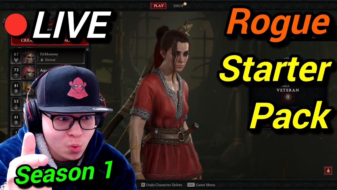 🔴Diablo 4 Live - Season 1 - Rogue Leveling Stream - Starting at Level 1 ...