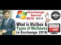 What is Mailbox & Types of Mailboxes in Exchange Server 2016, Video No. 11