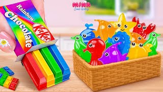 Download Lagu 🐙Deep Sea Animal Jelly vs Rainbow KitKat Cake🍰Amazing Ocean Miniature Jelly | Mina Sweet Baking MP3