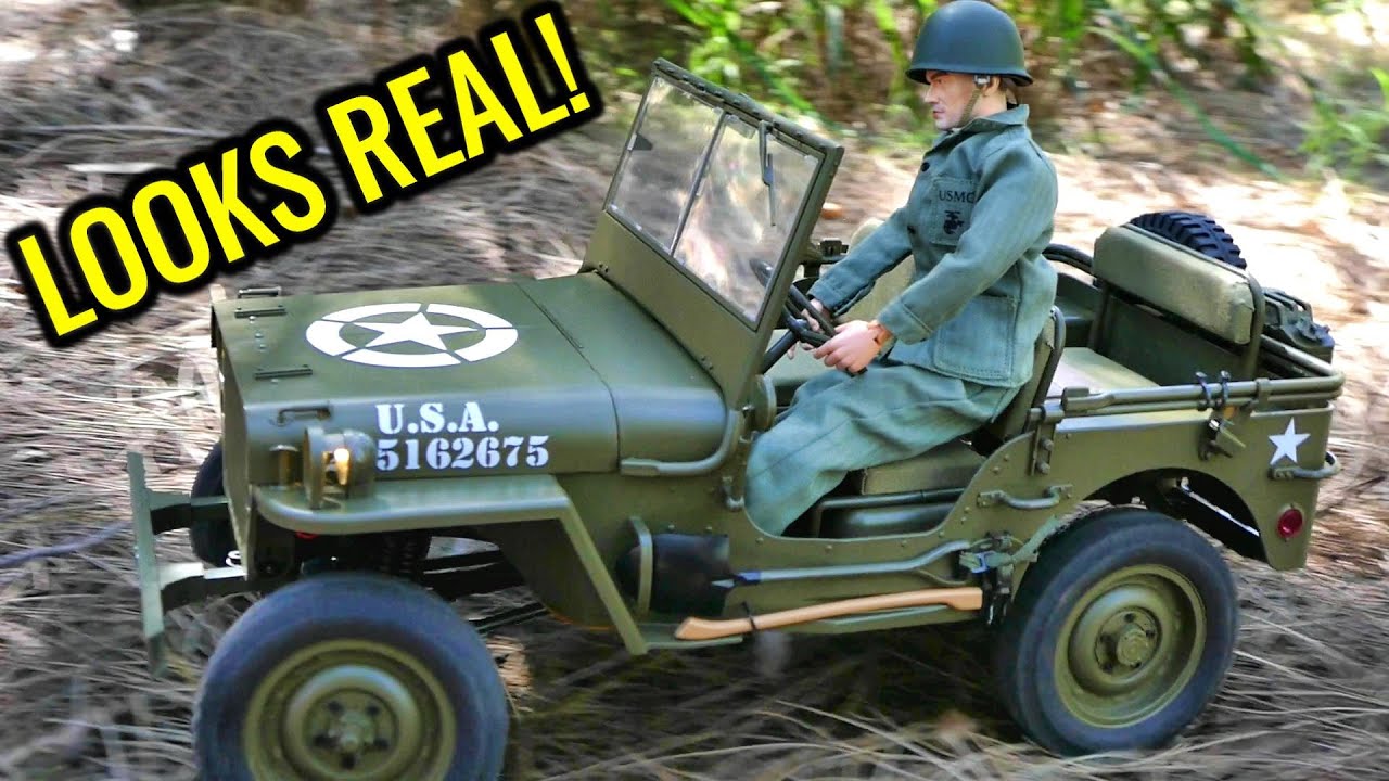 RocHobby MB 1941 1/6 SCALE US MILITARY RC - RUNNING VIDEO