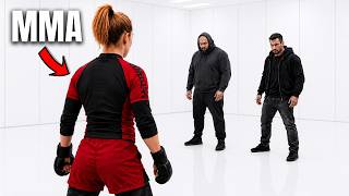 Female Pro Fighter vs Multiple Attackers
