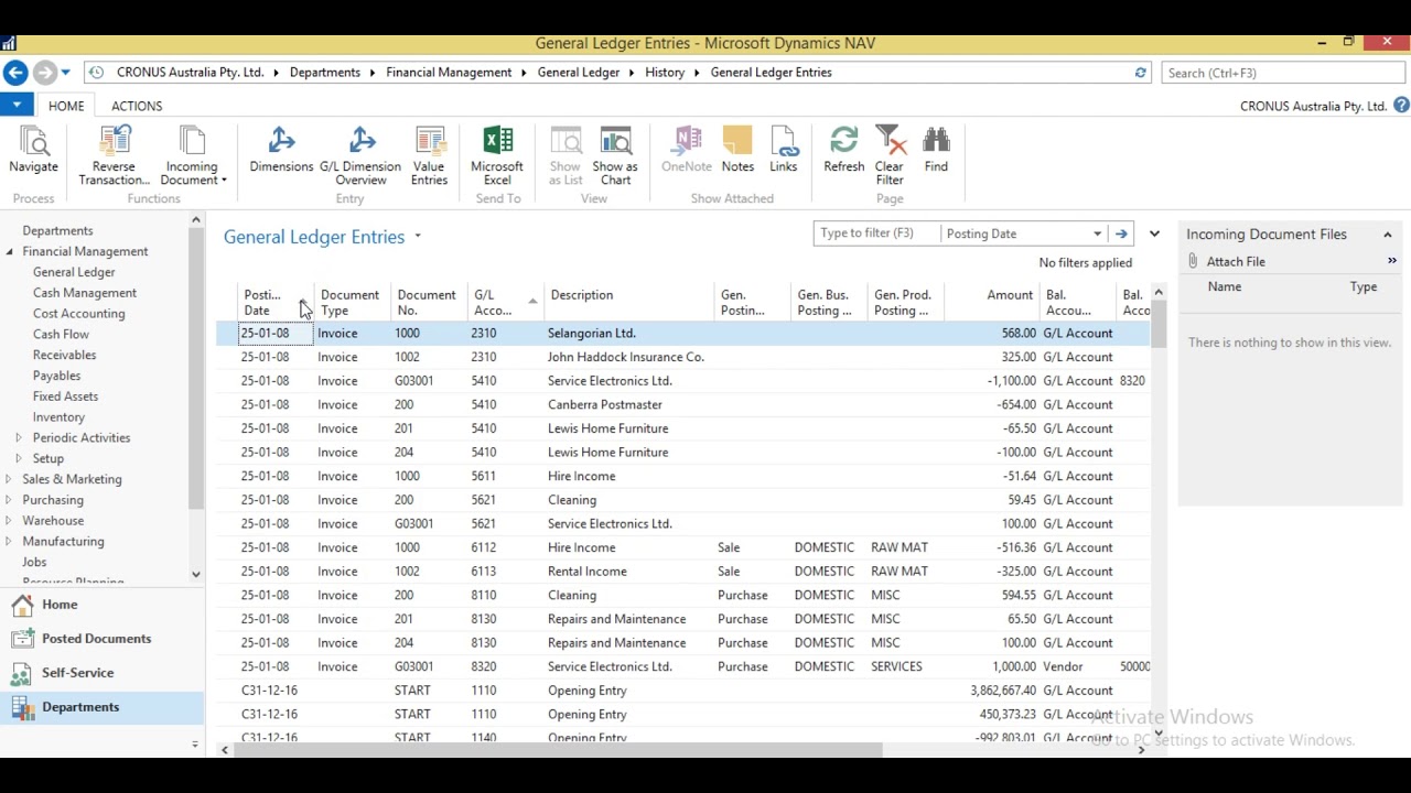 How to make reverse transaction in Microsoft Dynamics NAV - YouTube