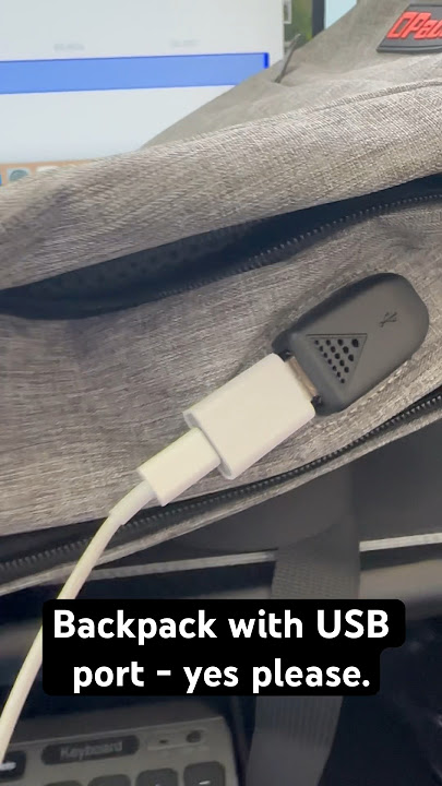Backpack with USB port.