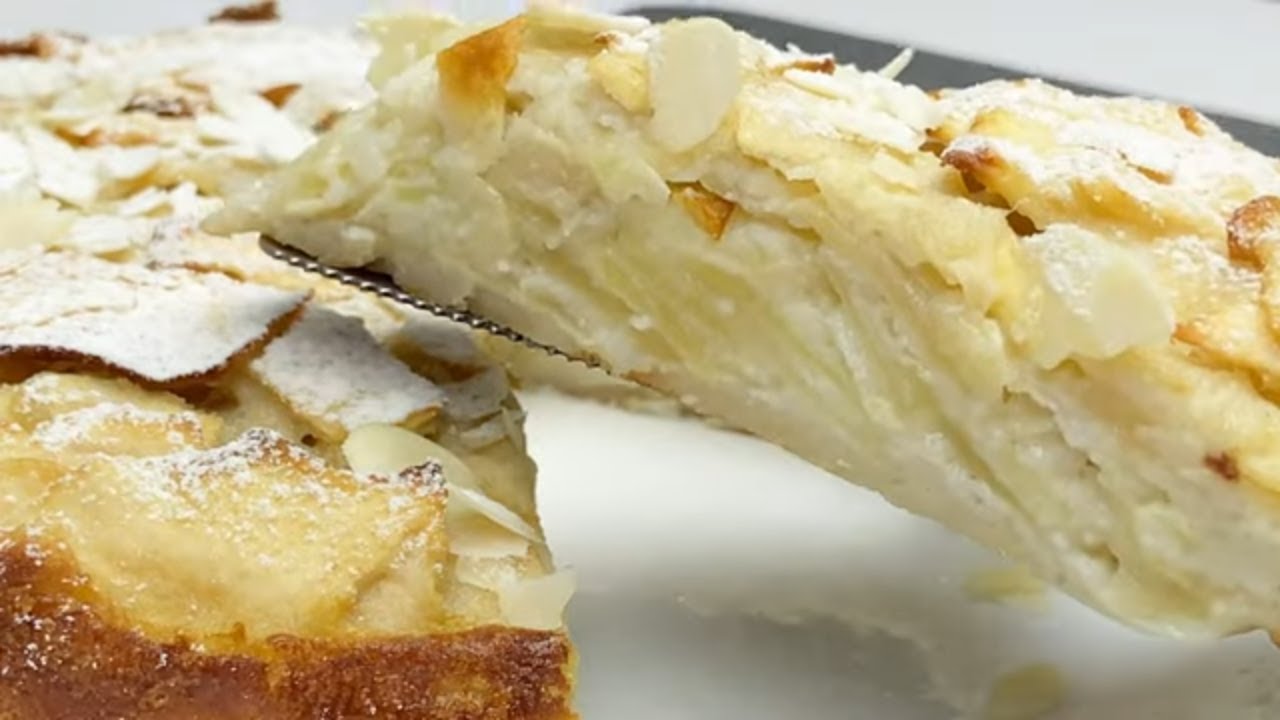 Худеем вкусно! Много яблок и мало теста!!! Диетический яблочный пирог