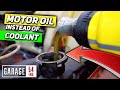 What happens when you fill the cooling system with motor oil?