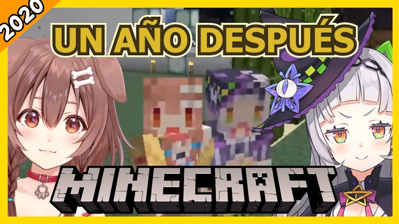 Una Korone experimentada regresa con su sensei de Minecraft 1 año después [Hololive Sub Español]