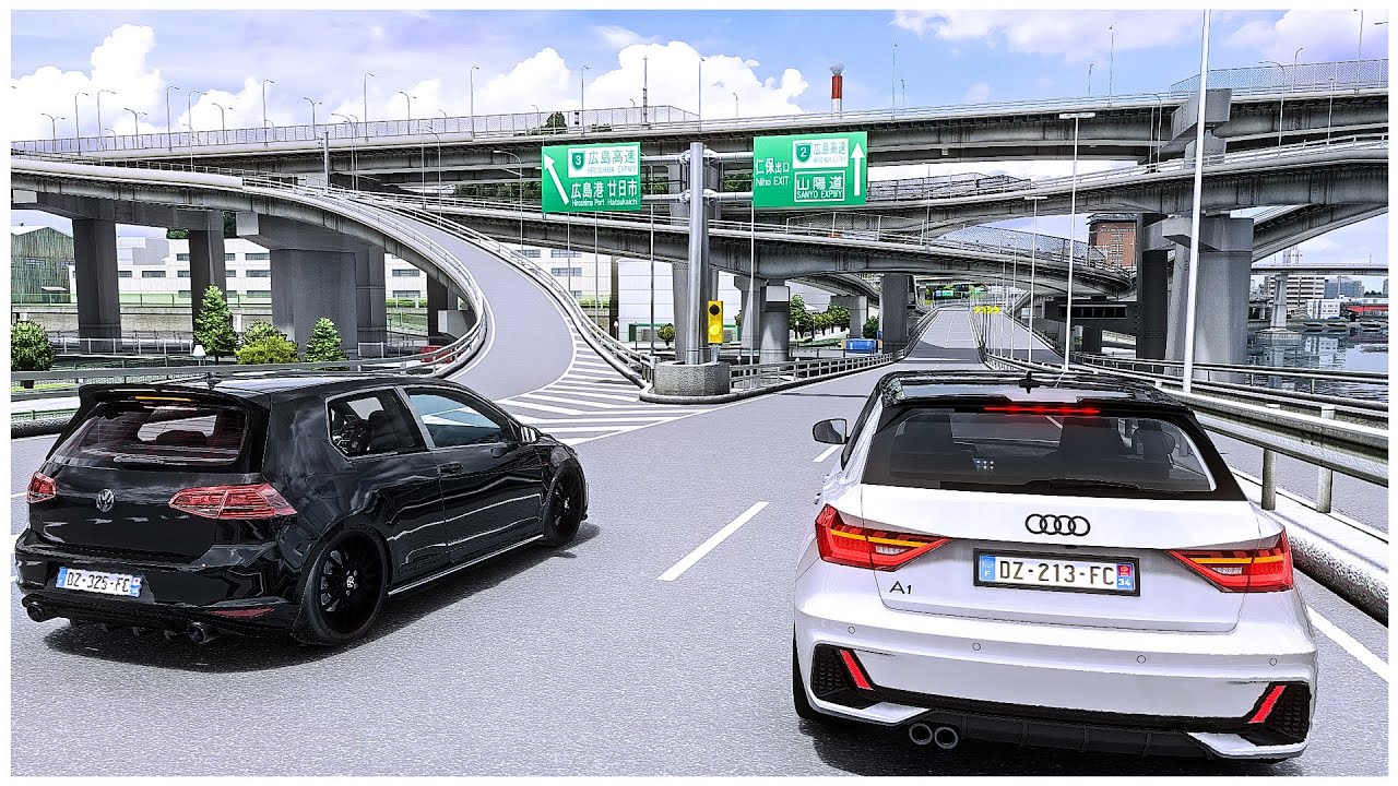 Audi A1 Stage 1 & Volkswagen Golf GTI Race It Out | Tokyo Highway ...