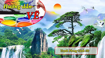 Chi tiết vẽ bức tranh tường phong cảnh 3d đẹp tại Bắc Giang, học vẽ qua youtube