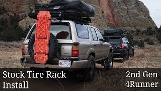I bought a swing out tire rack from 1991 toyota 4runner and put it on
my 1995 4runner. everything lined up well was quite simple. completely
...