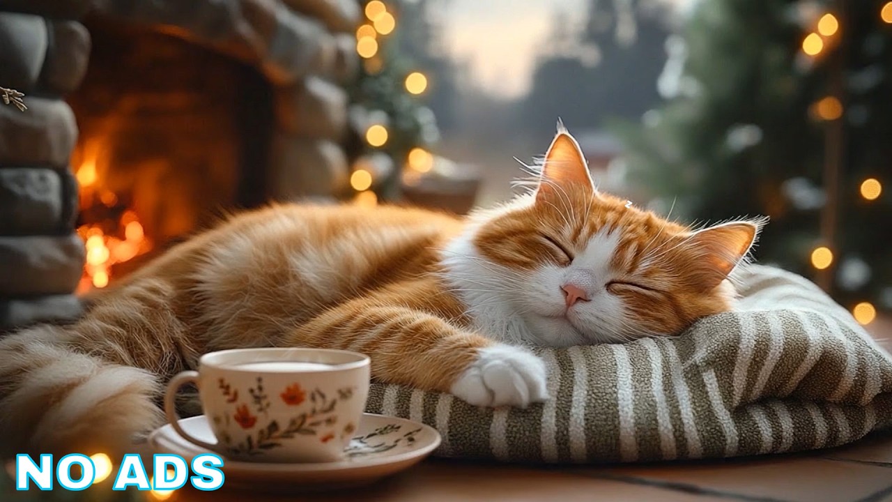 12 Hours Cat Relaxing Music 🌊 Cat Sleep Music - Slow Ambient Waves Supporting Cat Anxiety