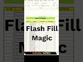 🔥Flash Fill Magic💥 #excel #speed #timesavingtips #domorewithecxel #quicktips #excelhacks #trending