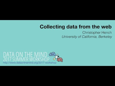 [Data on the Mind 2017] Collecting data from the web