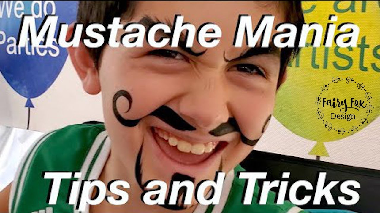 MUSTACHE Mania Tips for Painting Facial Hair YouTube
