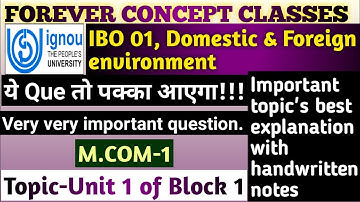 IBO 01 ignou||ibo-01 Introduction to international business environment(Part-2)||ignou ibo 1 classes