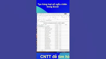 Tạo nhanh hàng loạt số ngẫu nhiên trong Excel #shorts #tuhocudcntt