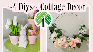 🌷4 DIYS~ Sweet Cottage Chic~Dollar Tree DECOR CRAFTS 🌷Episode 20 Olivias Romantic Home