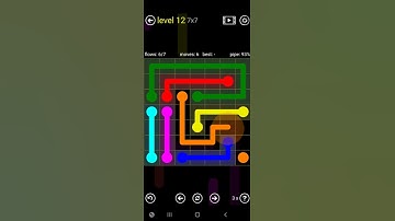 How To Solve Flow Free Regular Pack Level 12 7x7 Board Medium Walk Through Solution Walkthrough