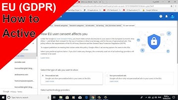 What is EU Consent Setting : AdSense Update 2018
