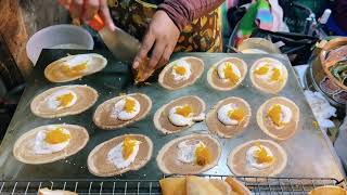 Amazing Thailand Street Food | Thai Crispy Pancake - Jodd Fairs, Bangkok, Thailand