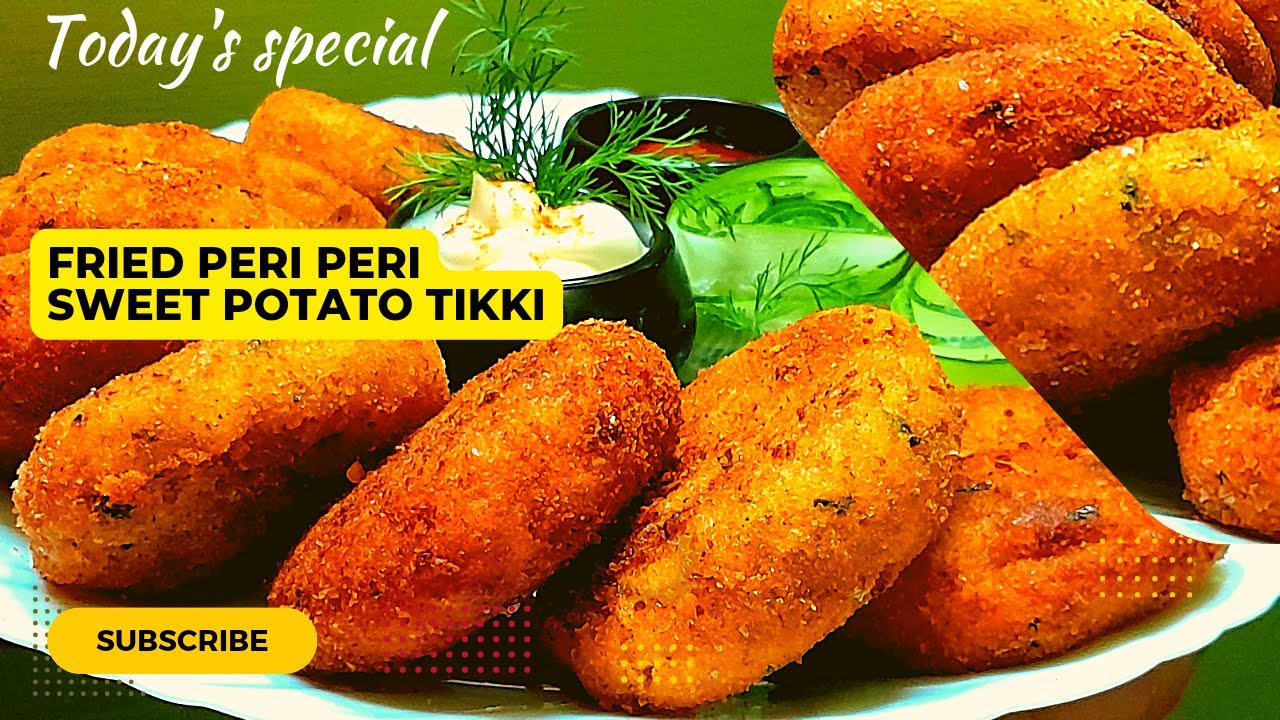 Fried Peri Peri Sweet Potato Tikki | Sweet Potato Cutlet | Sweet Potato Patty | Sonam's Kitchen