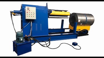 [English]Used automatic 10 ton hydraulic decoiler machine video coiler decoiler straightener feeder