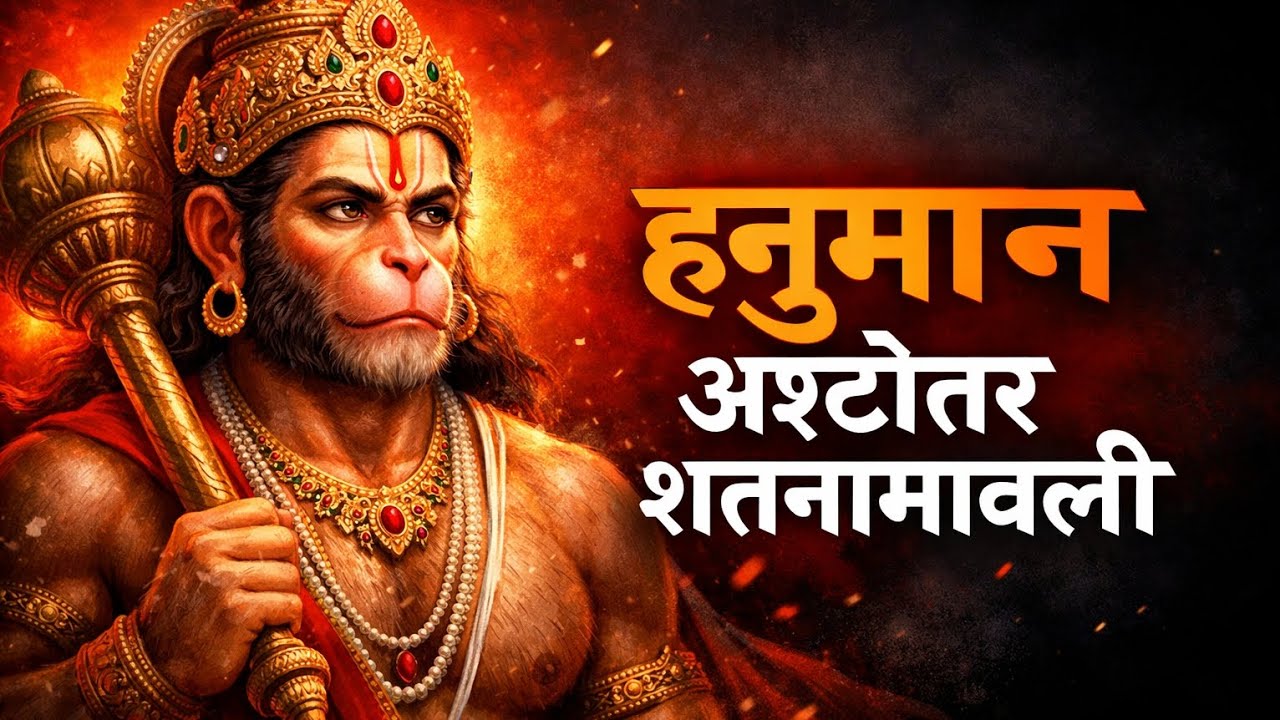 श्री हनुमान अष्टोत्तर शतनामावली | 108 Names of Lord Hanuman | संकट नाशक शक्तिशाली पाठ