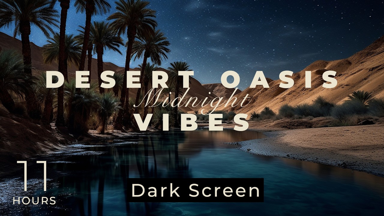 Midnight Desert Oasis Vibes- DARK SCREEN