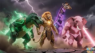 Download Lagu ABC Prehistoric Safari Animals Sounds Song | Fantasy Superhero animals for kids | Giggles and Toons MP3