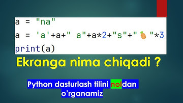 3-dars. Satrlar bilan ishlash, len, input funksiyalari