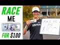 Beat Me in a Race WIN $100!! (ft. Olympian Nick Symmonds)