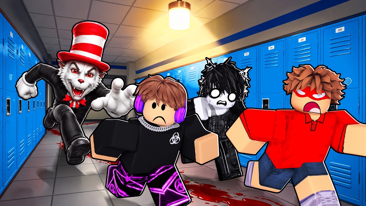3 Idiots Try To Survive Cat In The Hat In Roblox!