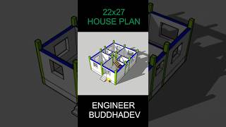 22x27 Best 3 Bedroom house plan #bestbuildingplan #civilengineering #homedesign