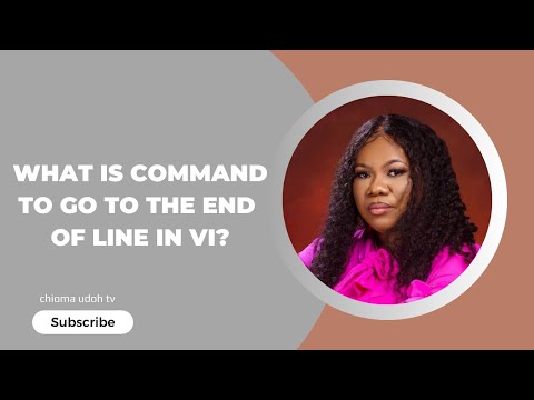 What is the Command to go the end of the line in Vi?