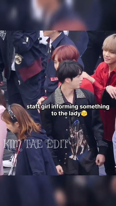 Staff girls always respectful😍 towards BTS members🥰💜#bts #jin #shorts