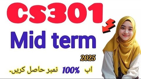 CS301 MID TERM PAPER 2025||CS301 CURRENT PAPER 2025#cs301 #2015