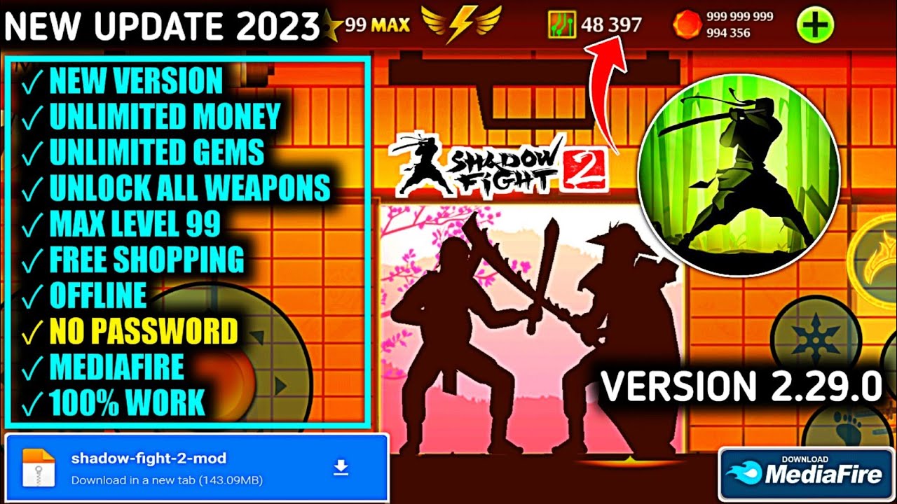 Update!! Shadow Fight 2 Mod Apk 2.29.0 Latest Version 2023