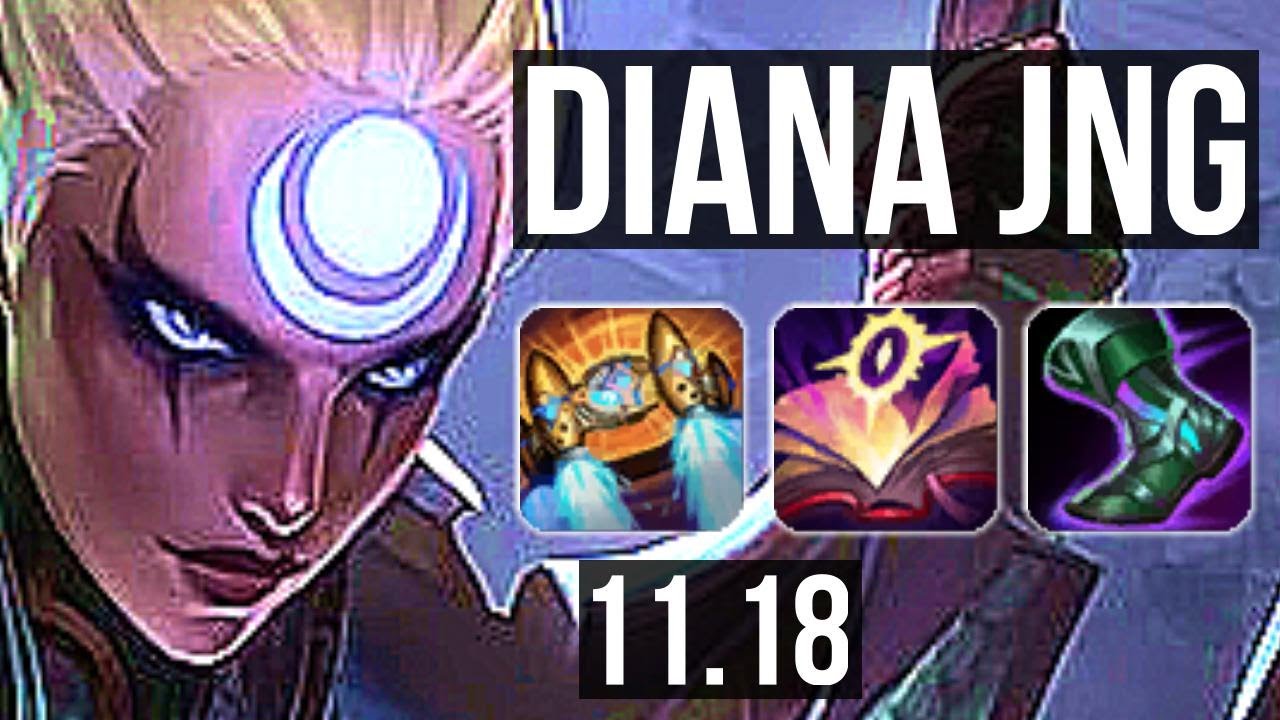 DIANA vs TALON (JUNGLE) | 10/1/6, Rank 7 Diana, Legendary | KR Challenger | v11.18