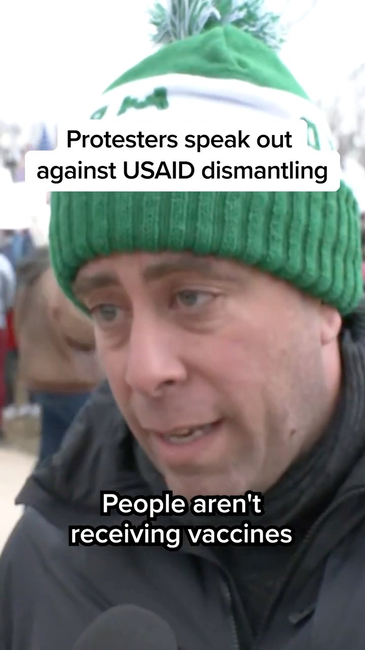 Protesters speak out against USAID dismantling
