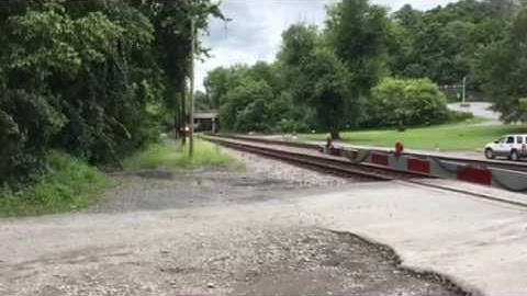 CSX train going by new crossing of point of rocks Md