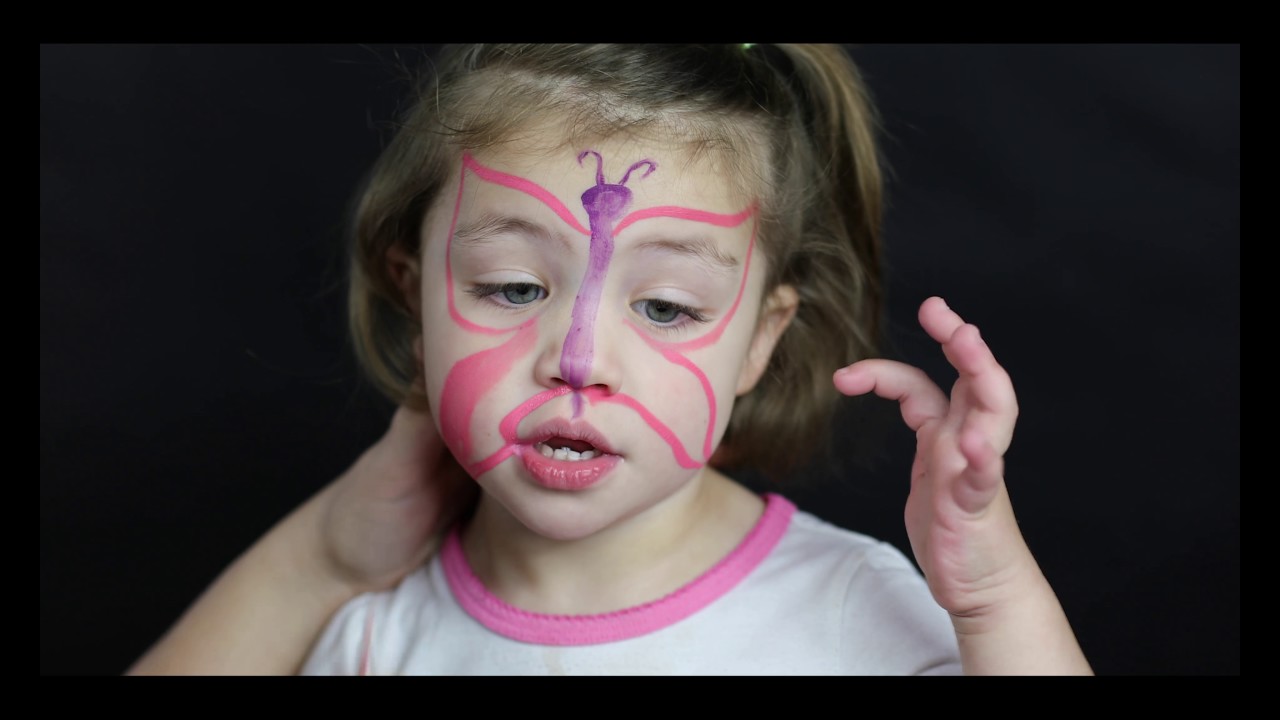 easy face painting for kids butterflies