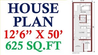 12 6 X 50 House Plan 625 Sq Ft Youtube