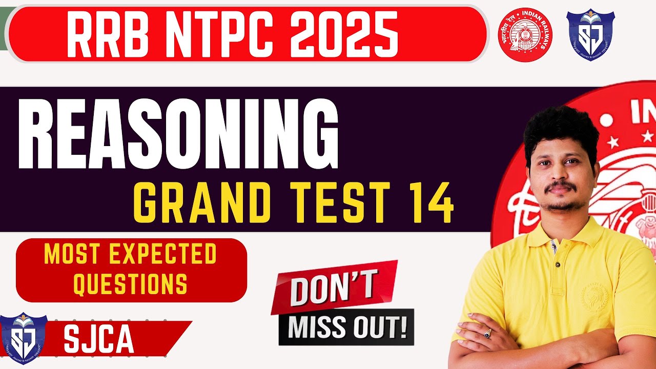 MOST EXPECTED | NTPC BEST QUESTIONS | RREASONING |NTPC GRAND TEST 14 EXPLANATION – REASONING
