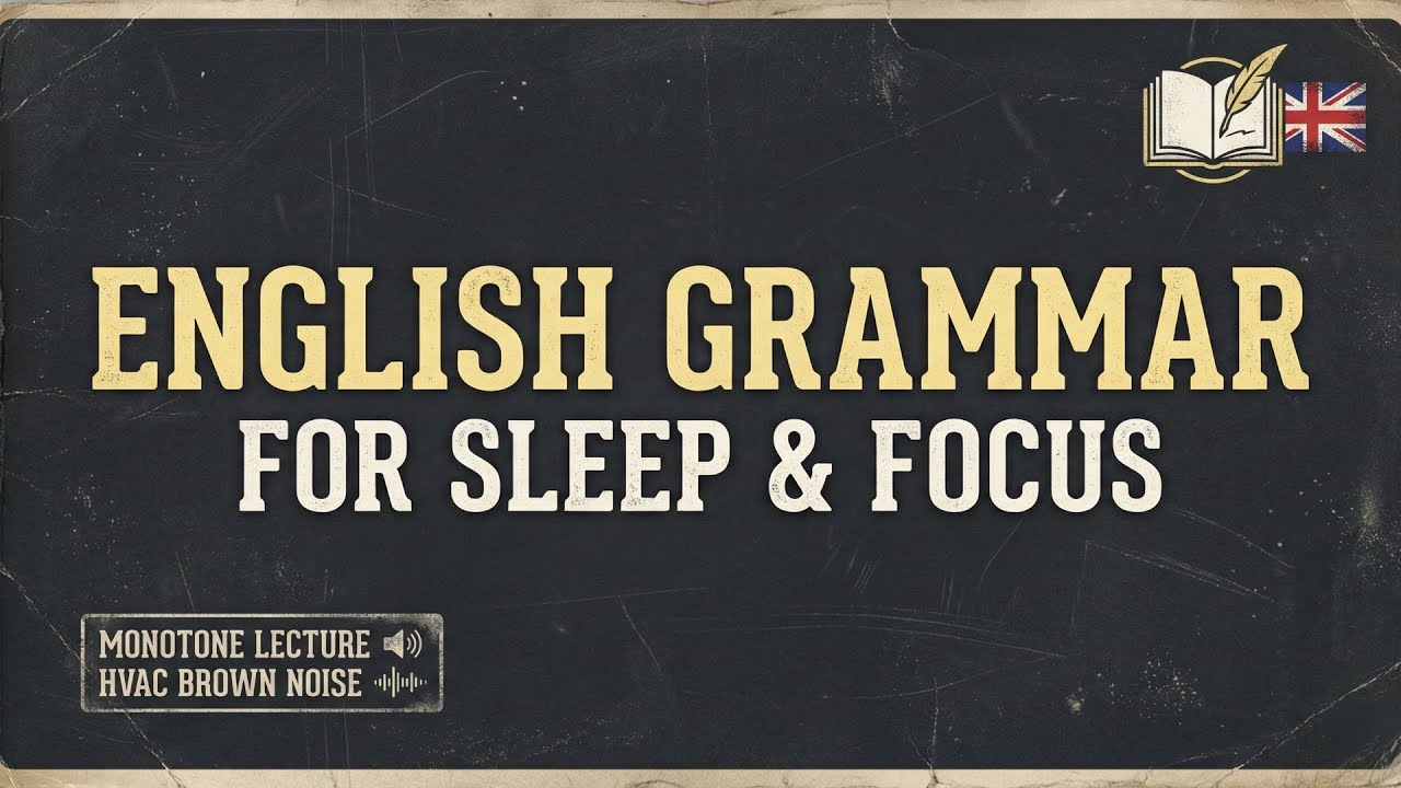Fall Asleep Fast I 3 HOURS  🇬🇧 LESSON + HVAC BROWN NOISE FOR DEEP FOCUS & SLEEP