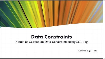 Oracle - SQL- Data Constraints ( with Hands on session)