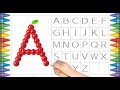 [알파벳 놀이] 유아와 어린이를 위한 Alphabet 대문자 A부터 Z까지 따라 쓰기 | Write Alphabet A to Z | Learn abcd | a for apple