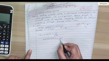 Design a Summit Curve for Safe Stopping Distance at 75 km/h || Transportation Engineering-II