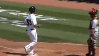 Akron's Papi lets loose for a big fly