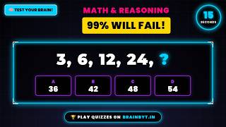 99% FAIL This 10-Question Brain & Math IQ Test! #brainbytquiz