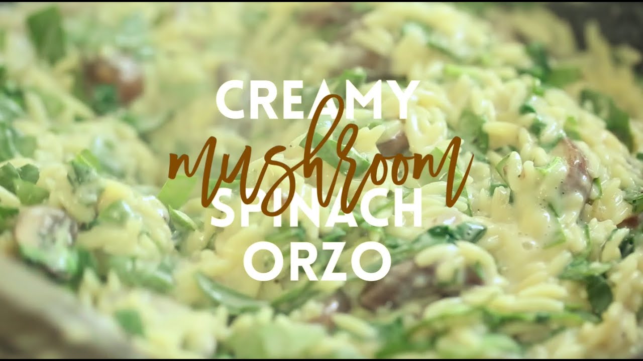 Creamy Mushroom Spinach Orzo Youtube