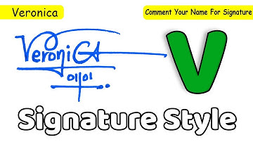 ✔️ Veronica Name Signature Style Request Done